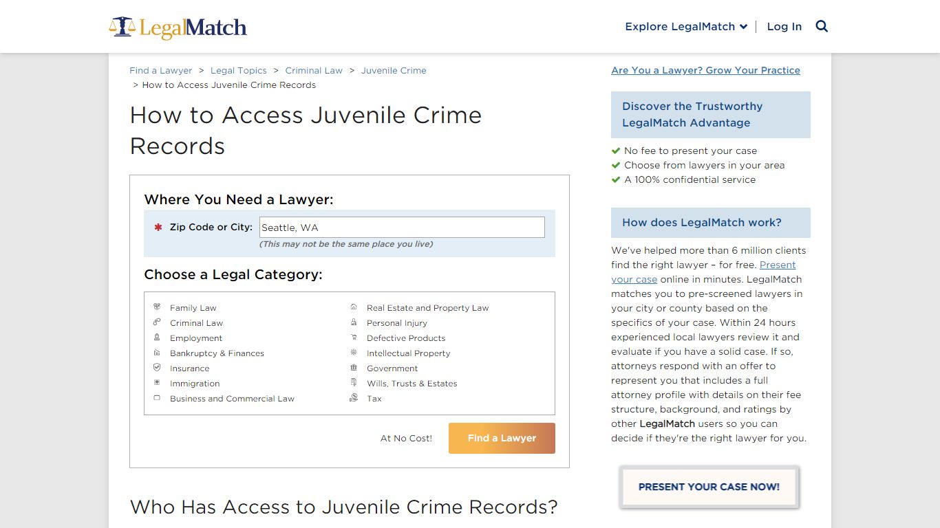 Access to Juvenile Crime Records - LegalMatch